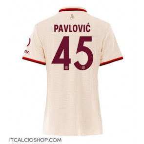 Bayern Munich Aleksandar Pavlovic #45 Terza Maglia Femmina 2024-25 Manica Corta